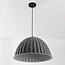 Hanglamp Siza Ø77 cm - gevouwen grijze textiellook