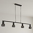 Industriële hanglamp Xavier in zwart