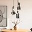 Industriële 3-lichts hanglamp met smoke glas -  Deidre