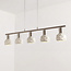 Moderne hanglamp met 5 lampen wit - Alabaster