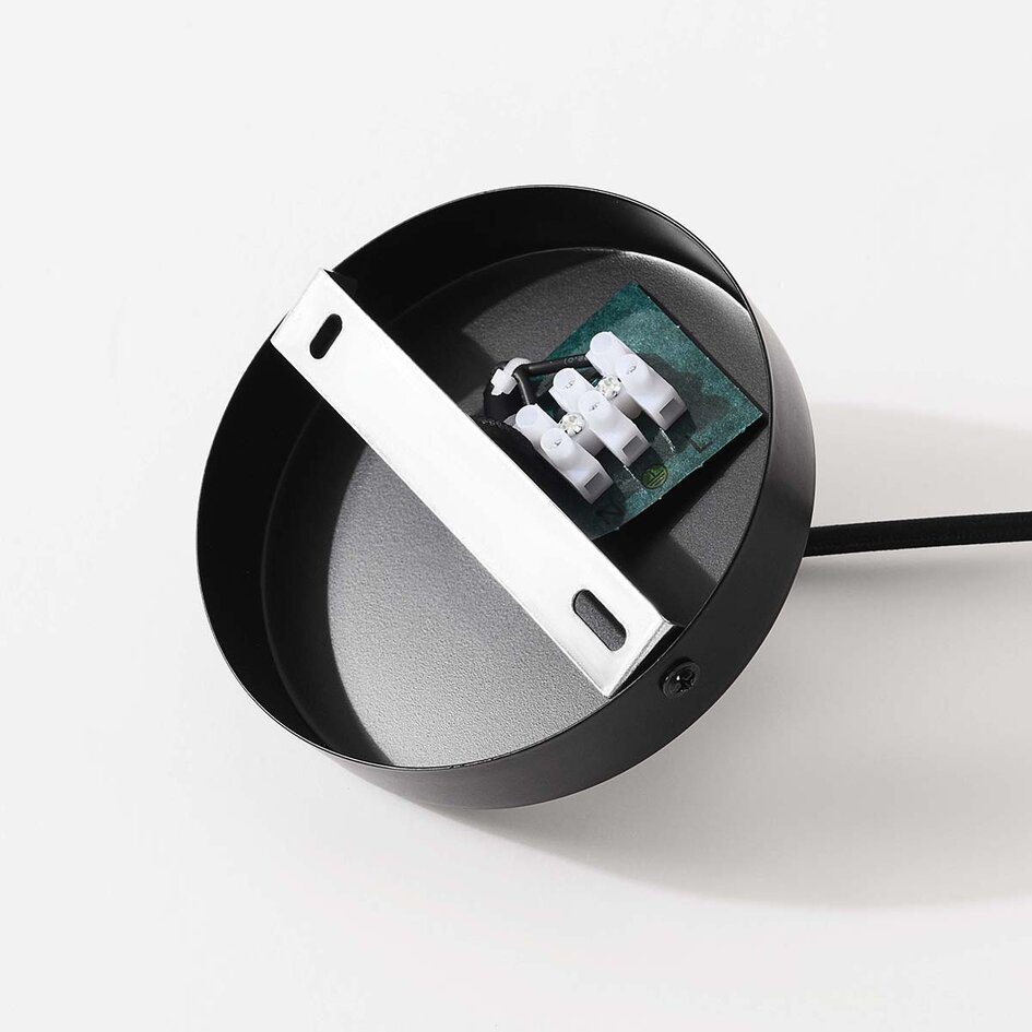 Moderne hanglamp Juna met bruine linnen kap in organische vorm