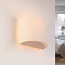 Wandlamp Tova met linnen kap in gebroken wit