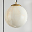 Design hanglamp Tessra met marmerlook glas 3-lichts – messing goud