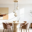 Design hanglamp Tessra met marmerlook glas 3-lichts – messing goud