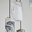 5-lichts hanglamp Vetra - marmerlook glas met messing goud en zwart