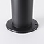Staande buitenlamp met smoke glas - Penn - zwart 60 cm