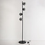 Staande lamp Pippa 4-lichts in zwart met smoke glas