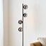Staande lamp 4-lichts zwart met smoke glas - Pippa