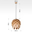 Modieuze houten hanglamp Indore - hout