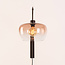 Wandlamp Dasha in bruin met draaibare, uitschuifbare arm en bruin ombre-glas
