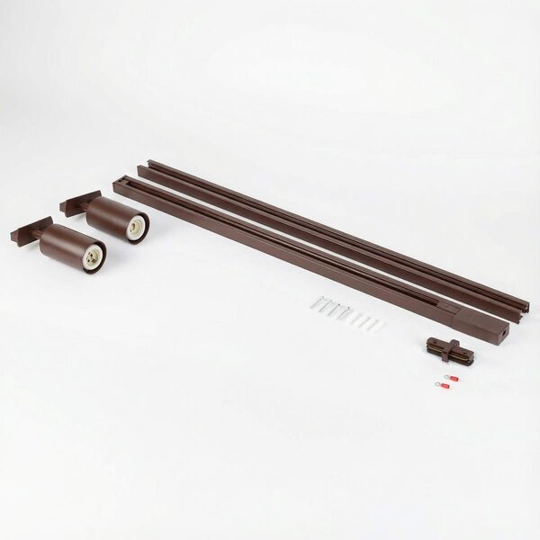 1,5 meter starterset voor 1-fase railverlichting - bruin