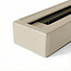 Koppelbare 1-fase rail van 75 cm zonder aansluitblok, met eindkap - beige
