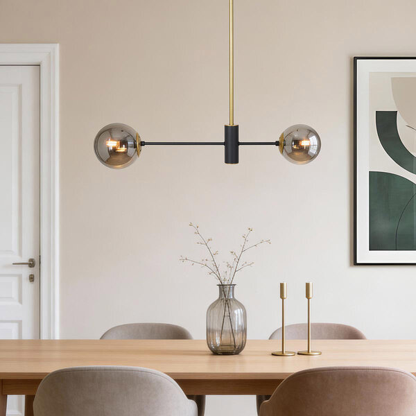 Design hanglamp Danley 2-lichts met glazen bollen