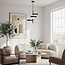 Moderne hanglamp James 3-lichts met mat glas en goud
