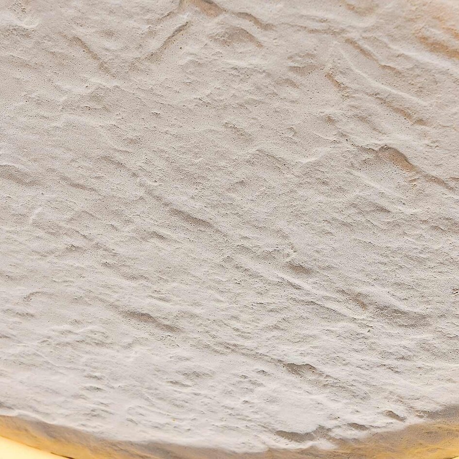 Plafondlamp Cercul Ø40 cm zwart met gebroken wit steeneffect en 3-staps dimbaar