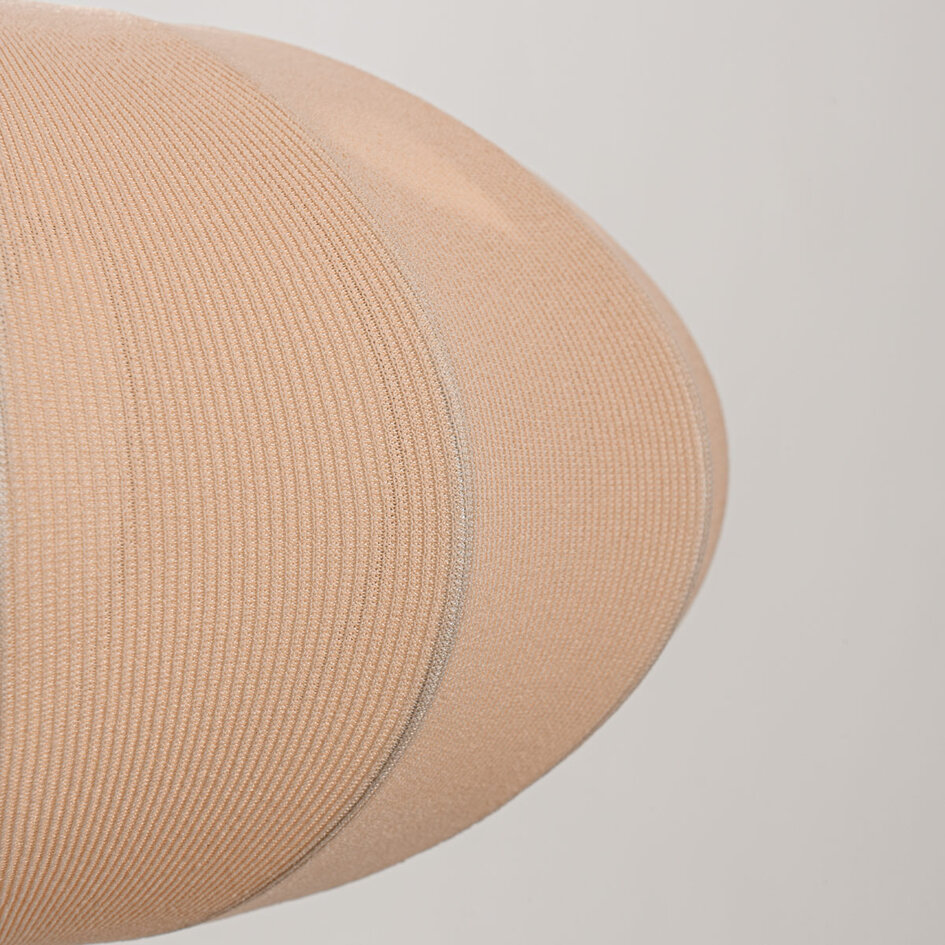 Japandi hanglamp Fero – 4-lichts met beige linnen kappen