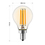 E14 dimbare LED filament lamp met amber glas | 3.5W 2200K