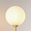 2-lichts wandlamp Runda - beige met melkwit glas