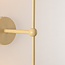 2-lichts wandlamp Runda - beige met melkwit glas