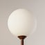 2-lichts wandlamp Runda - bruin met melkwit glas