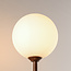 Moderne bruine wandlamp Runda met melkwit glas, 2-lichts