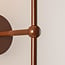 2-lichts wandlamp Runda - bruin met melkwit glas