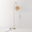Booglamp Reed met crème gevlochten kap - beige