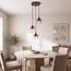 3-lichts hanglamp Pella - glazen kappen in bruin ombre