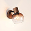 Draaibare wandspot Pilou met bruin ombre-glas