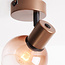 Draaibare wandspot Pilou met bruin ombre-glas