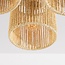 3-lichts plafondlamp Canna - beige met geweven touw