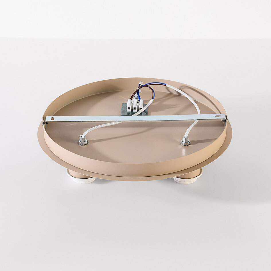 Moderne plafondlamp Canna in beige met geweven touw – 3-lichts