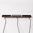 3-lichts hanglamp Veya met met naturel bamboe kappen en warm brons