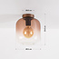 Plafondlamp Soli met glazen kap in bruin ombre-effect