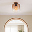 Plafondlamp Soli met glazen kap in bruin ombre-effect