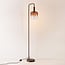 Vloerlamp Piedi met bruin ombre-glas