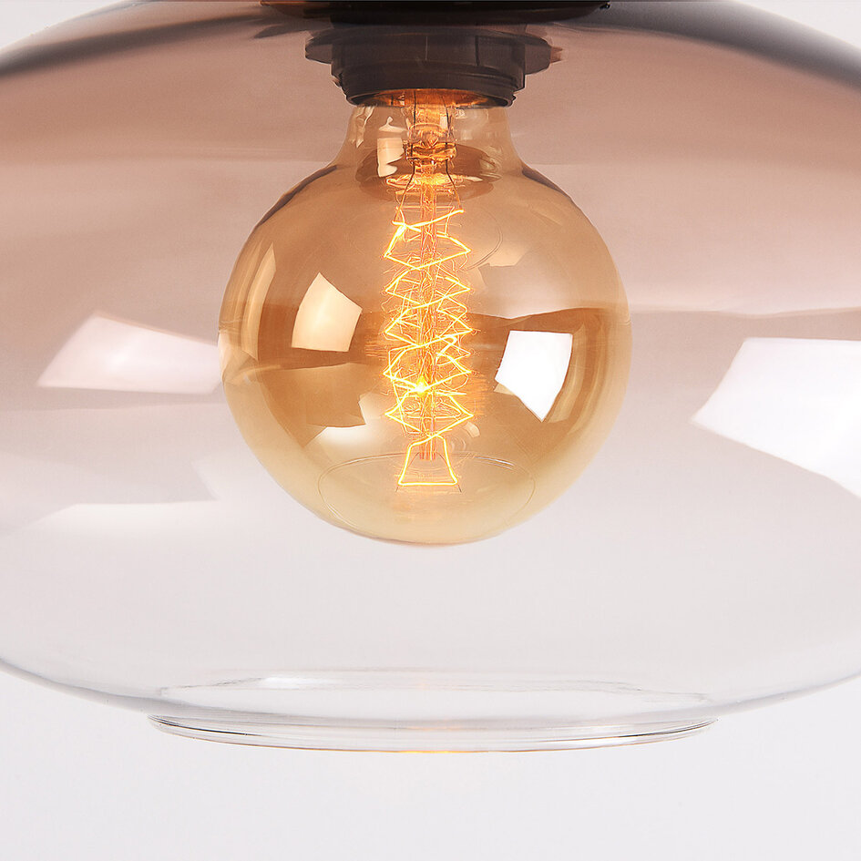Plafondlamp Veda - bruin ombre-glas