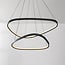 3-staps dimbare design hanglamp Nivara met dubbele LED-ringen in zwart