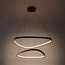 3-staps dimbare design hanglamp Nivara met dubbele LED-ringen in zwart