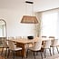 3-staps dimbare hanglamp Selara met gevlochten kap in naturel