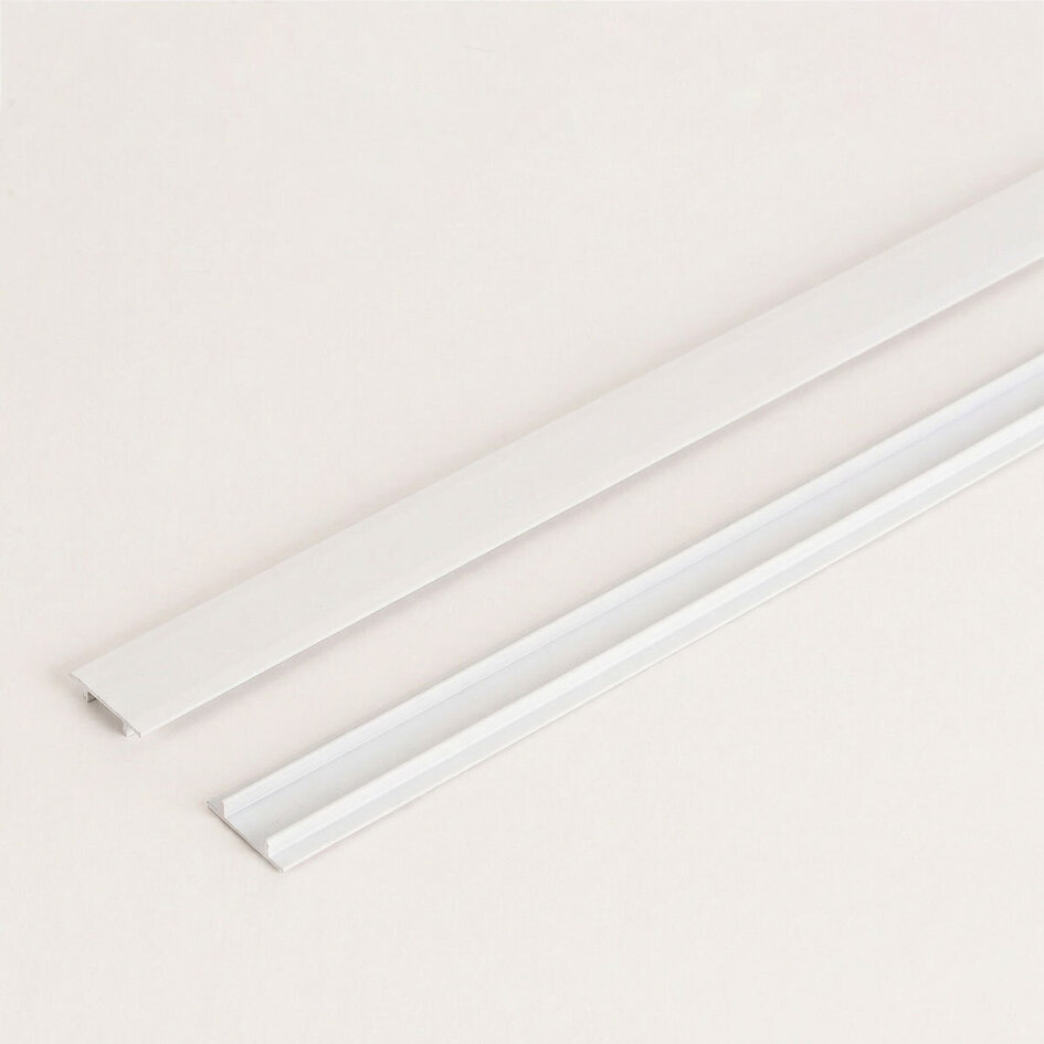 Afdekkap 2 x 0,75 cm voor 1-fase railverlichting - wit