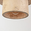 Japandi hanglamp Travia van travertin (natuursteen) en licht hout