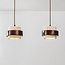 2-lichts hanglamp Travé - travertin (natuursteen) en hout