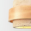 Japandi hanglamp Travo van travertin (natuursteen) en licht hout