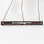 Japandi hanglamp Muro - drie travertin (natuursteen) kappen met houtaccenten