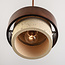 1-lichts hanglamp Mavero - cement en hout