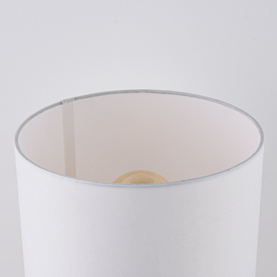 Boho-chic tafellamp Ranpu met witte kap