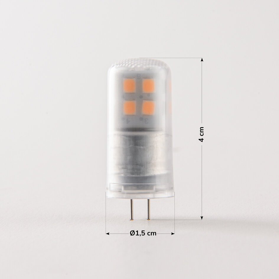 Dimbare G4 LED lamp, mat, 2700K, 2,1W