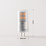 Dimbare G4 LED lamp, mat, 2700K, 2,1W