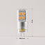 Dimbare G4 LED lamp, helder, 2700K, 2W